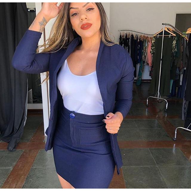 Saia blusa best sale e blazer