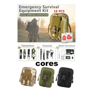 Kit Sobrevivência de Emergência com Bolsa TZ-3 (17 Itens