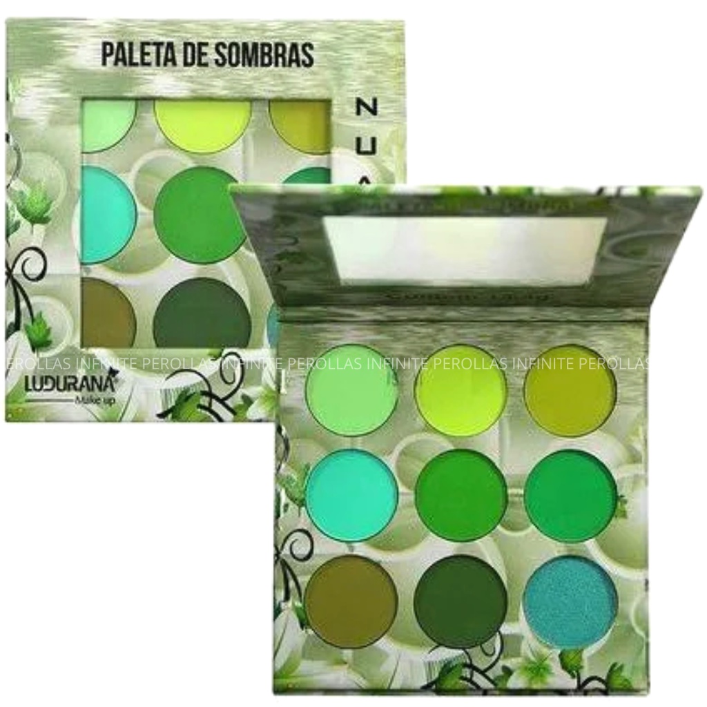 Ludurana Paleta de Sombras 9 Cores Nuance Verde | Shopee Brasil