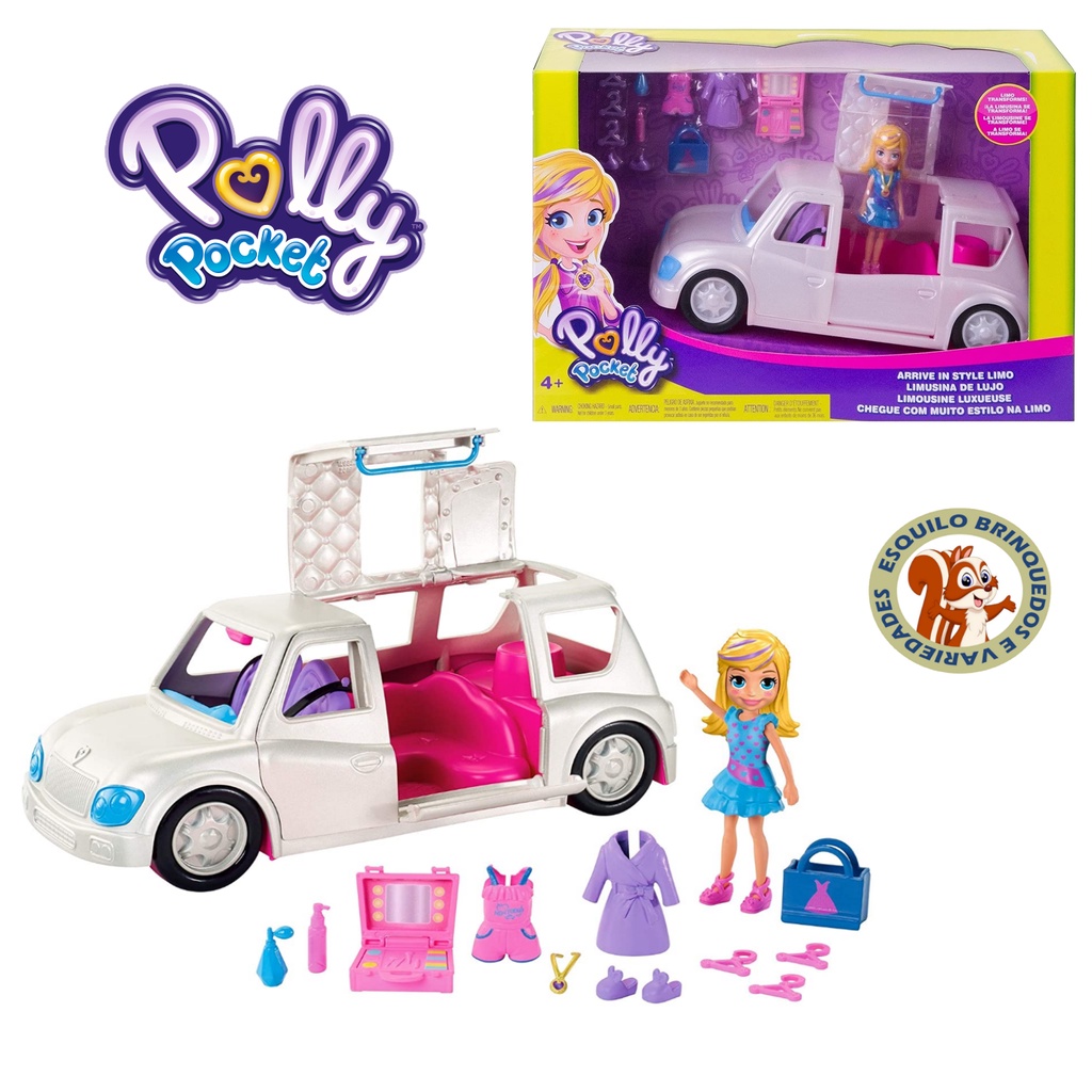 Chegue com Muito Estilo na Limo Polly Pocket - Mattel GDM19 - Noy