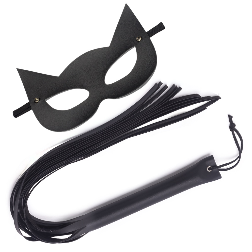 Kit Mulher Gato (Chicote 35cm e Máscara gata) - Sex shop