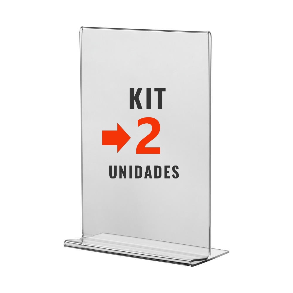 Kit Com 2 Display Expositor Acrilico T Tamanho A5 15x21cm Vertical Shopee Brasil 8412