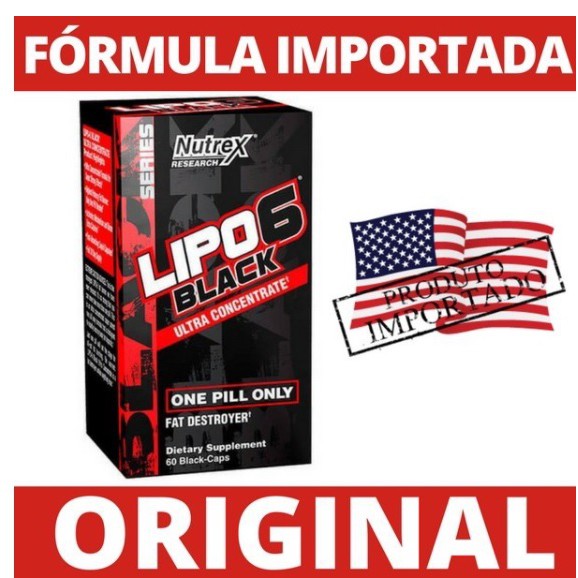 Lipo 6 black UC 60 cápsulas importado E.u.A! (Com QR Cod)