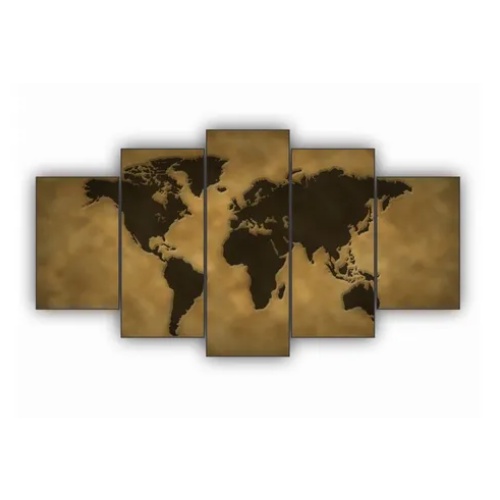 Quadro Decorativo Wallpaper Full HD 4K/8K Mapa Do Mundo Old World ...