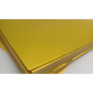 Papel Laminado Lamicote Dourado A Face G Folhas Shopee Brasil