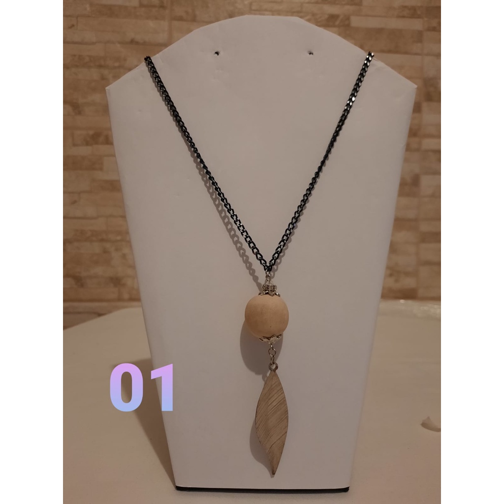 Colar elemento em formatos gota ,folha | Shopee Brasil