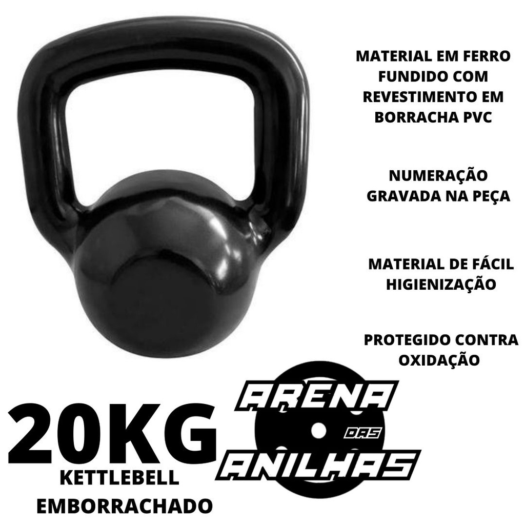 Kettlebell Emborrachado 20 kg