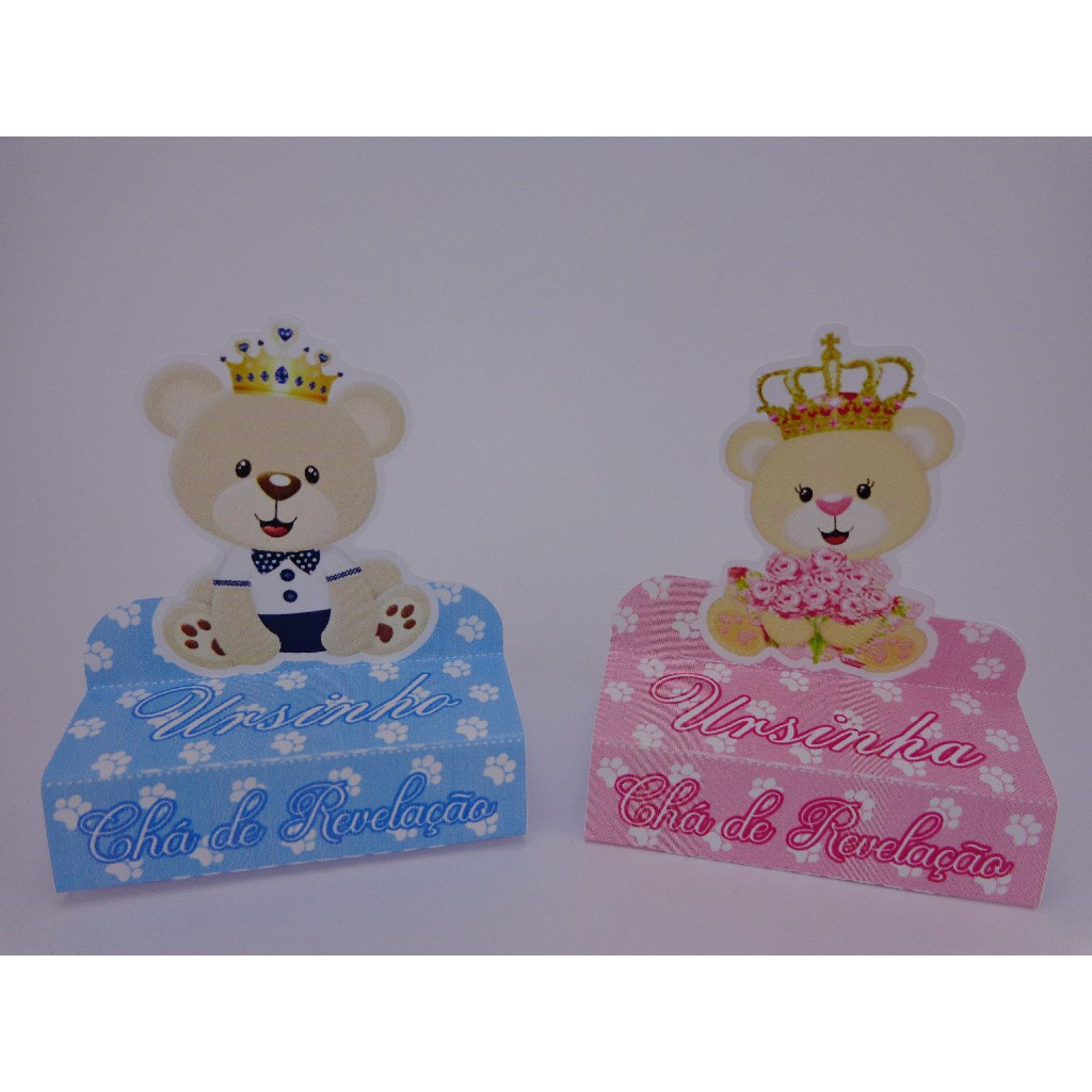 Kit 20 Unidades de Porta Bis Duplo - Tema Ursinha Princesa - Mimo