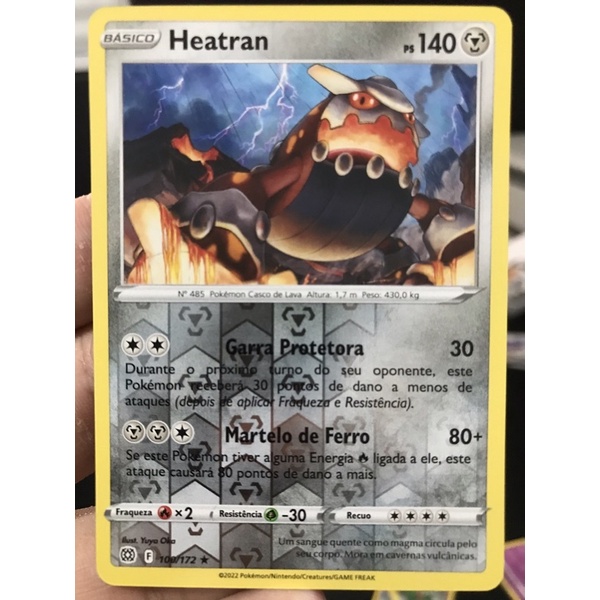 Carta Pokémon Lendário Heatran Escuridão Incandescente