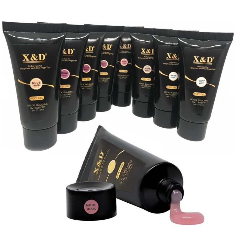 Polygel X&D Powder Gel Led Uv kit Alongamento de unha 30ml | Shopee Brasil