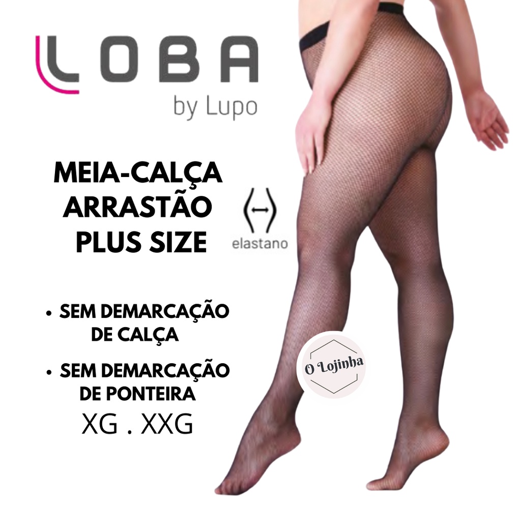 Meia Calça Arrastão Loba Lupo Adulto Trend