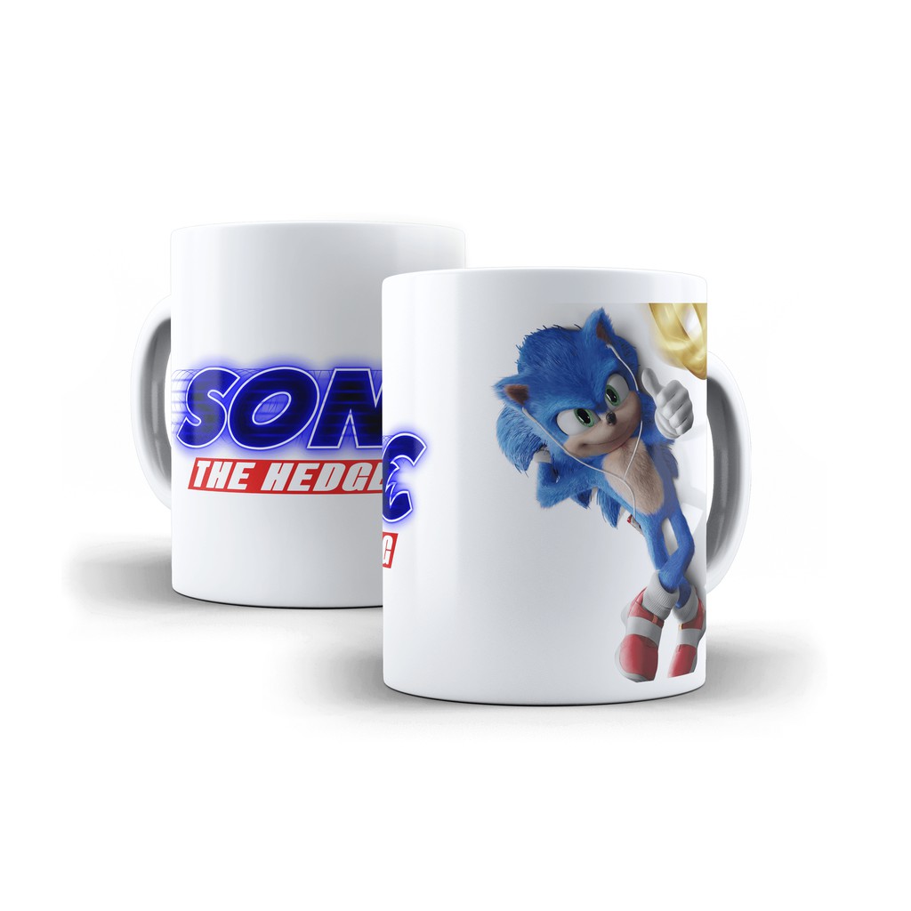 Caneca Sonic O Filme Sonic The Hedgehog Ouriço Correndo