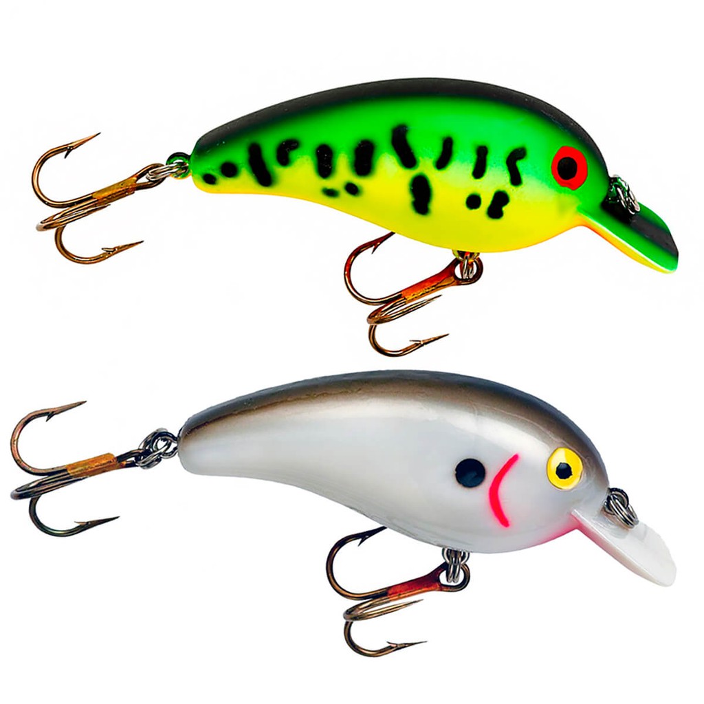6 Leurres Crankbait Cotton Cordell Big O – Green Tiger – Pêche Freshwater – Neufs