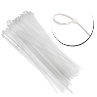 Fita Hellerman Enforca Gato Abraçadeira Branca De Nylon 30 cm 100 unidades
