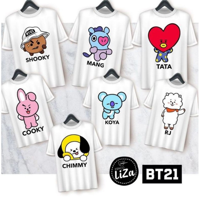 blusa e camiseta feminina BT21 bts Shopee Brasil