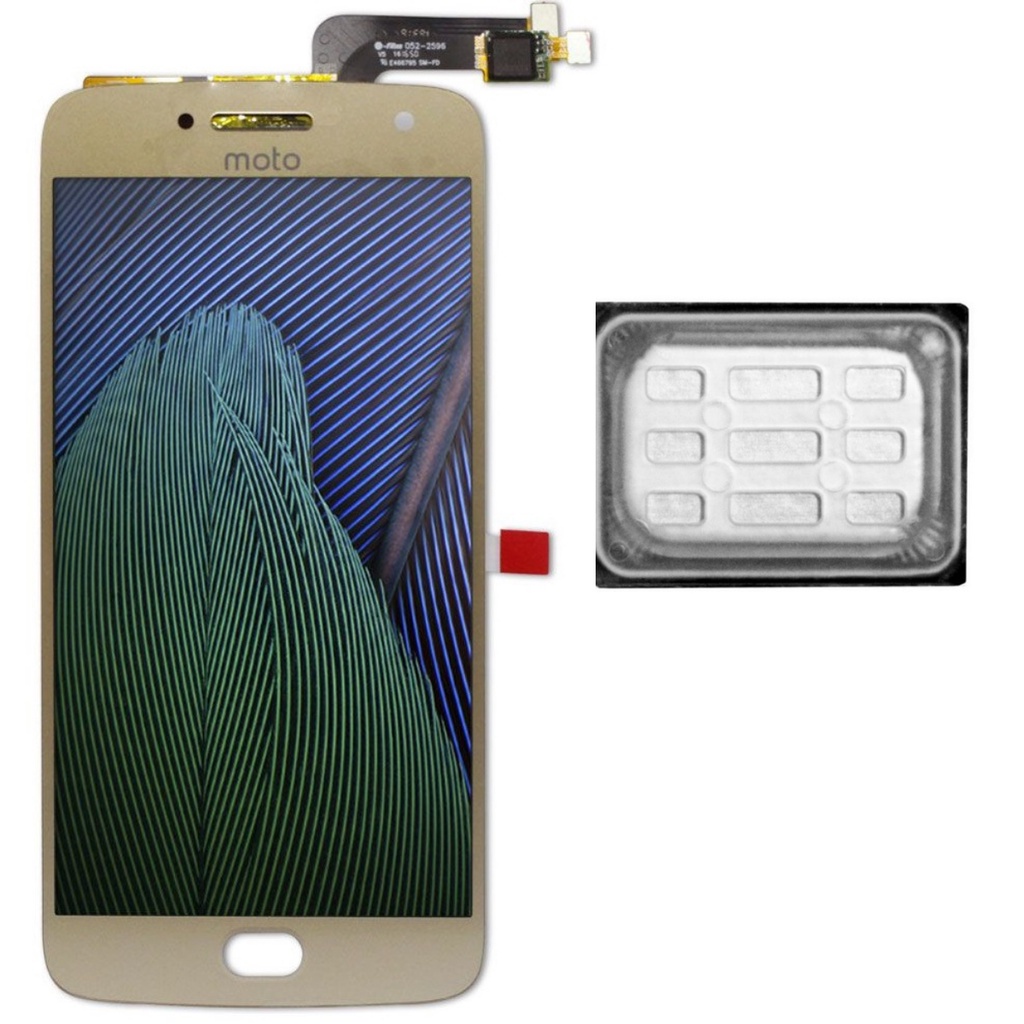 Tela Display Lcd Touch Screen Moto G5 Plus Dourado Alto Falante Auricular