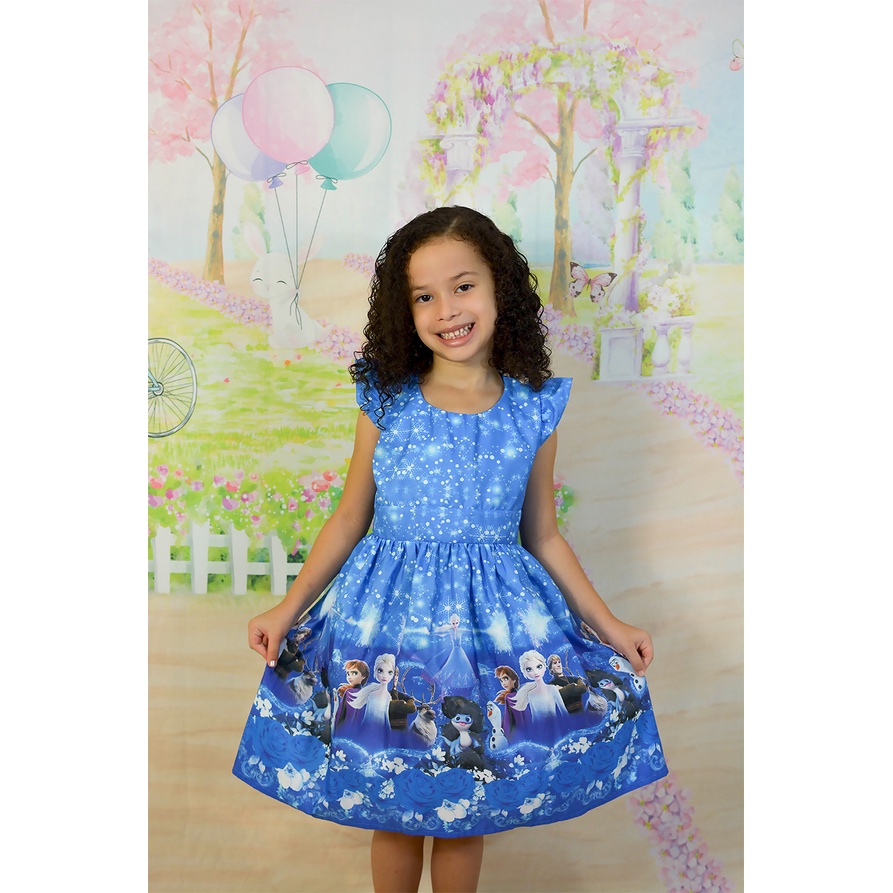 vestido frozen em Promoção na Shopee Brasil 2023