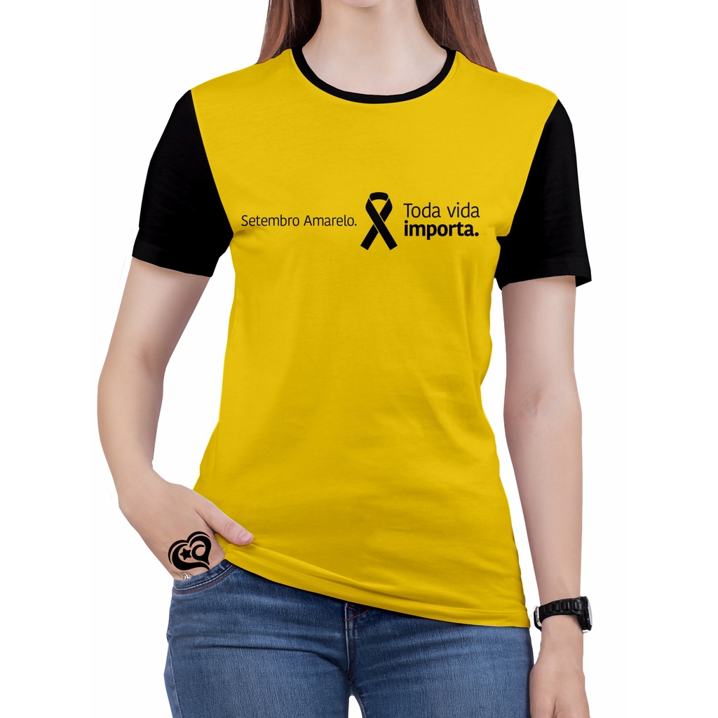 Camiseta Setembro Amarelo Feminina blusa | Shopee Brasil