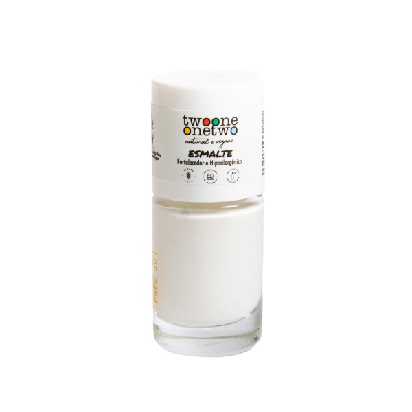 Esmalte Fortalecedor Hipoalergênico Argan - Cor Bright White - Twoone Onetwo Natural Vegana