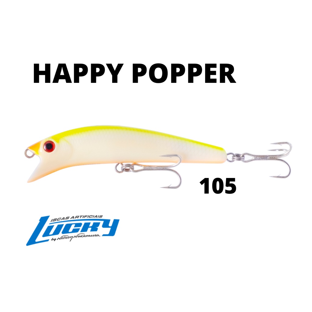 Isca Artificial Nelson Nakamura Happy Popper 95 - 13g Lucky