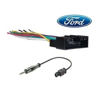 Chicote de Som Automotivo + Adaptador de Antena Ford Ranger Ecosport 2013 acima Ka 2015 - 2018