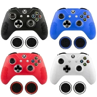 Capa de Controle Xbox One S + 1 Par Grip Analogico