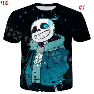 Camisa Camiseta Básica Unissex Skull Undertale