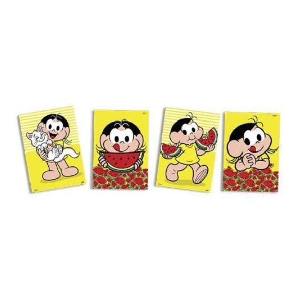 Quadros Decorativos Magali Melancia Pacote Com 4 Unidades Shopee Brasil 0381