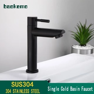 Torneira De Água Fria Baokemo Black Nica Para Banheiro 304/Bacia De Aço Inoxidável