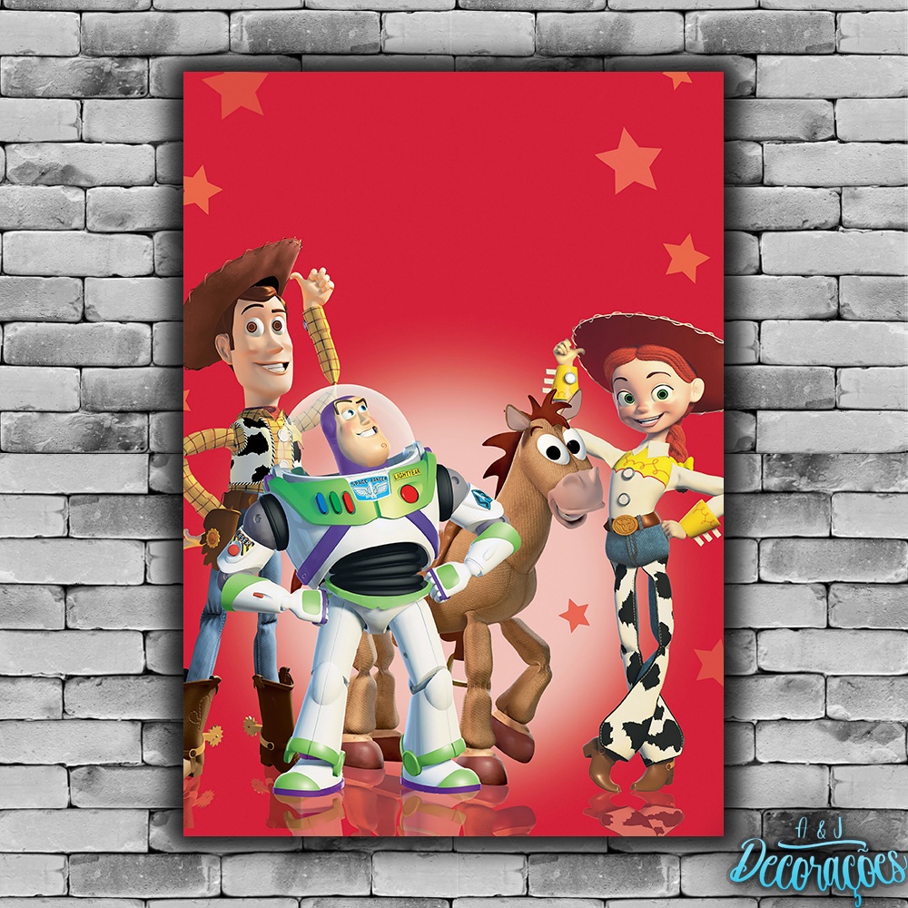 Placas Decorativas Quadros Procurando Nemo, Ratatouille, Toy Story