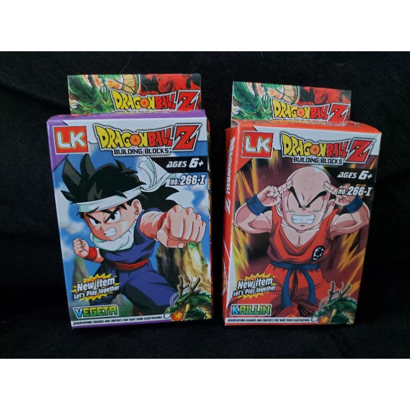 Lote Dragon Ball Z Building Blocks Lego Krillin e Vegeta Shopee Brasil