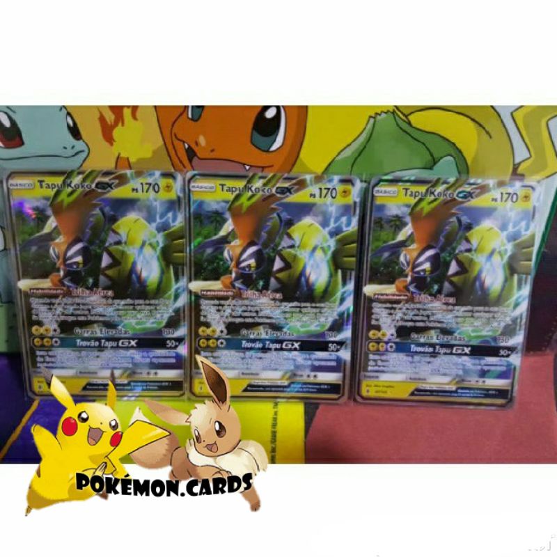 Carta Pokemon Tapu Koko GX Português 47/145 Original Copag