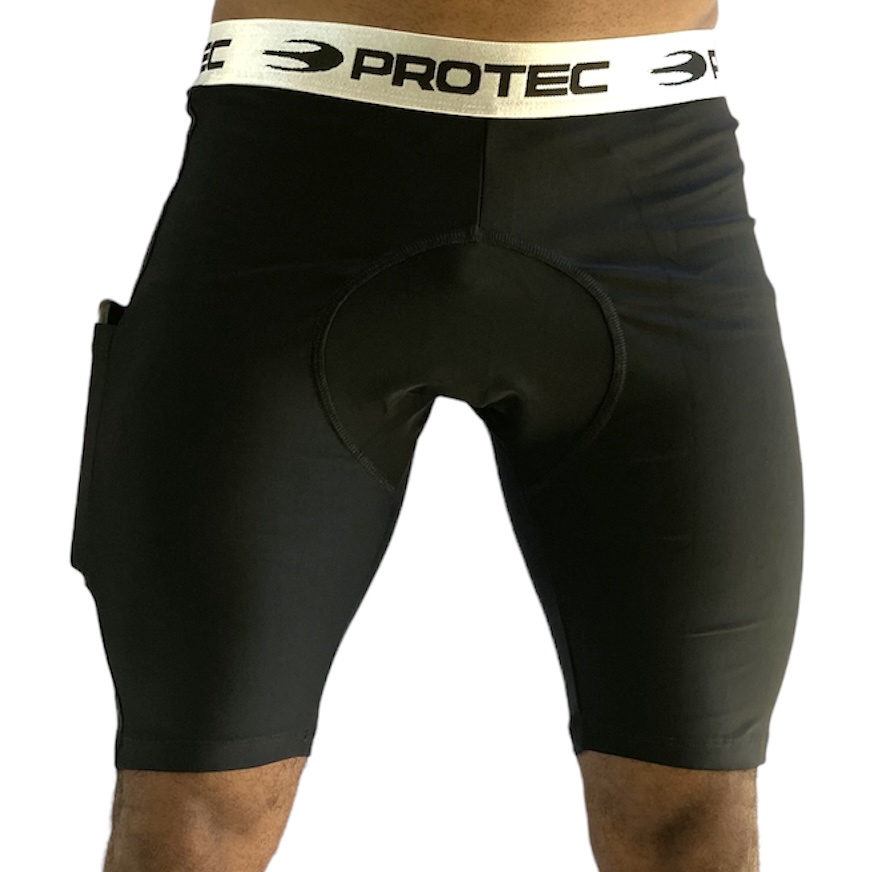 Bermuda Short térmico masculino compressão segunda pele cliclista COM BOLSO PARA CELULAR