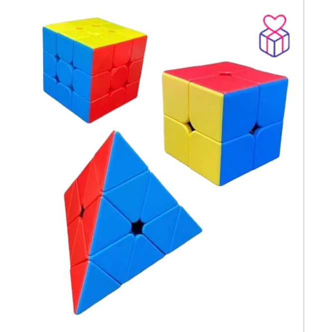 Kit Cubo Mágico 3x3x3 + Cubo Mágico 2x2x2 Original Moyu - Patricinha Make -  Loja Completa de Maquiagem e Acessórios