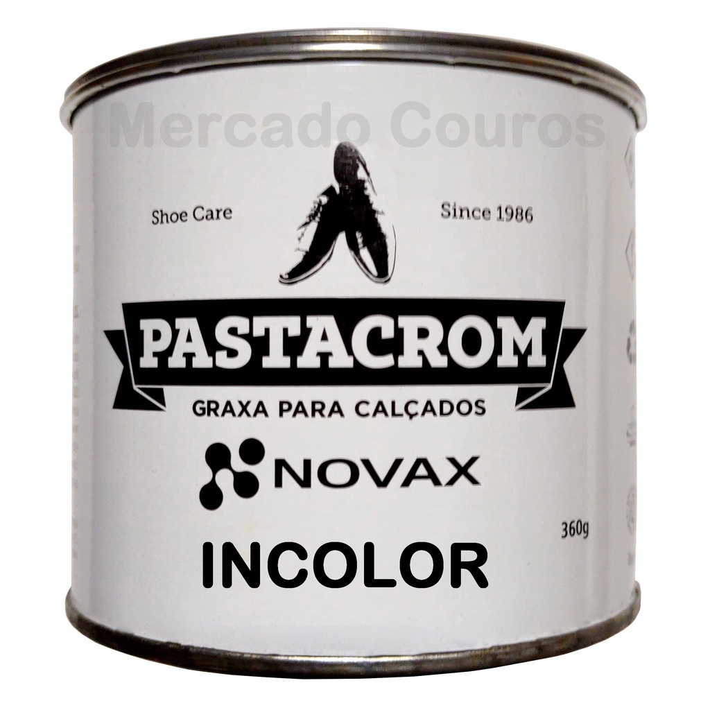 Graxa Para Sapato Profissional Premium Pastacrom Novax 360gr