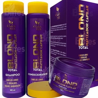 Kit Total Blond Hábito Brasil Cosméticos para Loiros e Grisalhos