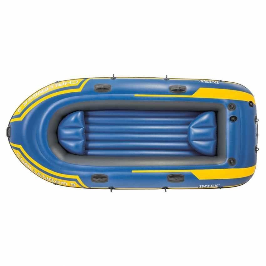 Barco Bote Inflável Intex Challenger 3 Pessoas Remos Bomba Azul