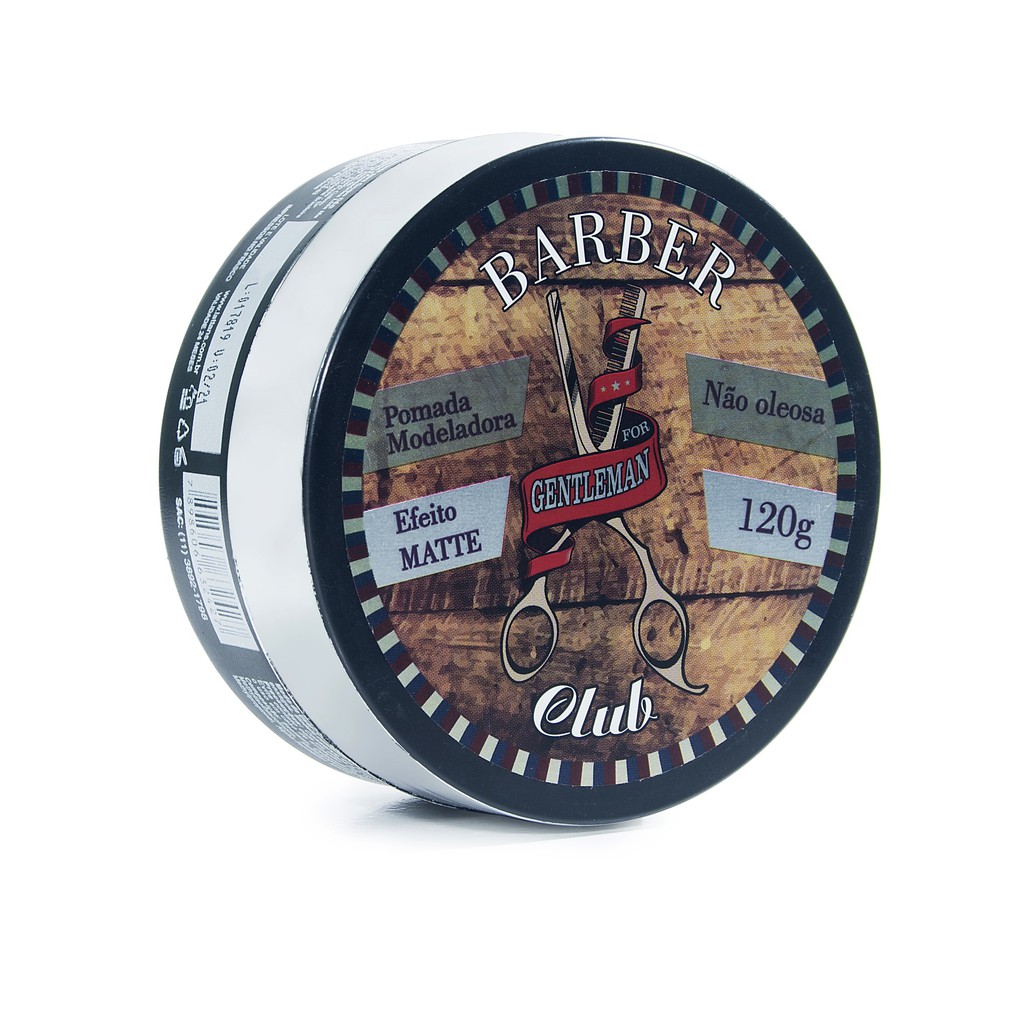 Pomada Modeladora Efeito Matte Seco Barber Club Lattans120g