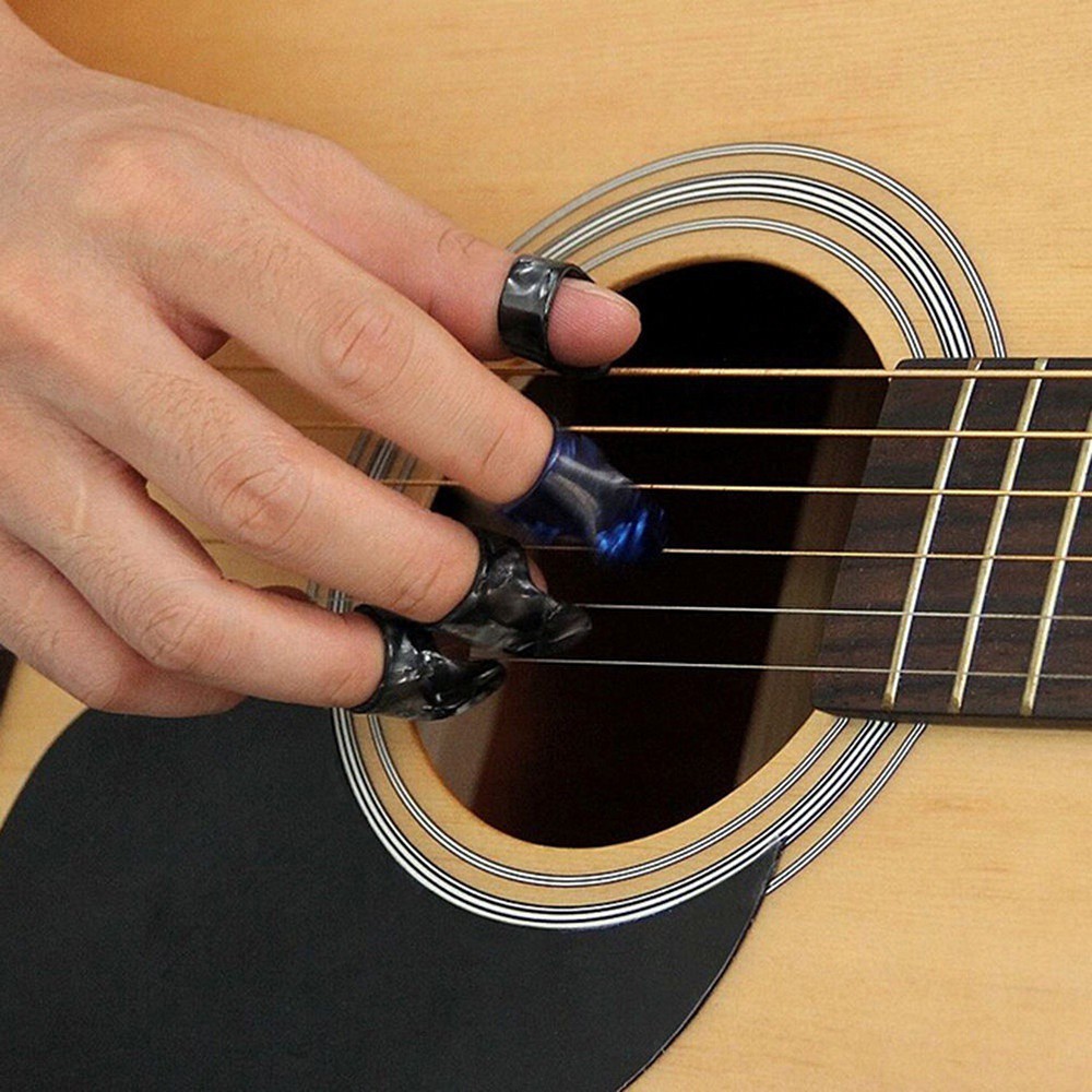 3 Palhetas De Dedos + 1 Palheta Plástica Para Violão | Shopee Brasil