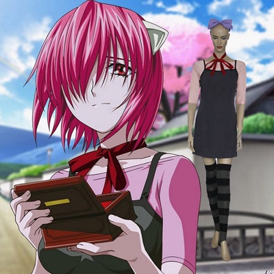 Cosplay Costume Elfen Lied Lucy figure anime otaku mangá harajuku otome renda laço espartilho corset egirl kawaii ulzzang Japão Coréia aesthetic kpop vintage cottagecore zara trafaluc dark fada fairy soft cute princesa boneca gótico goth SHEIN angel geek