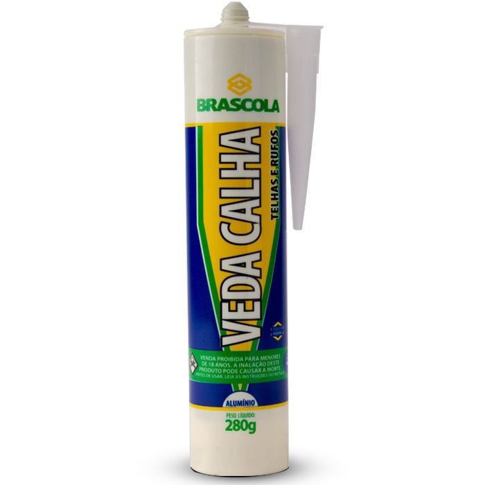 COLA VEDA CALHA ALUMÍNIO BRASCOLA 280g | Shopee Brasil