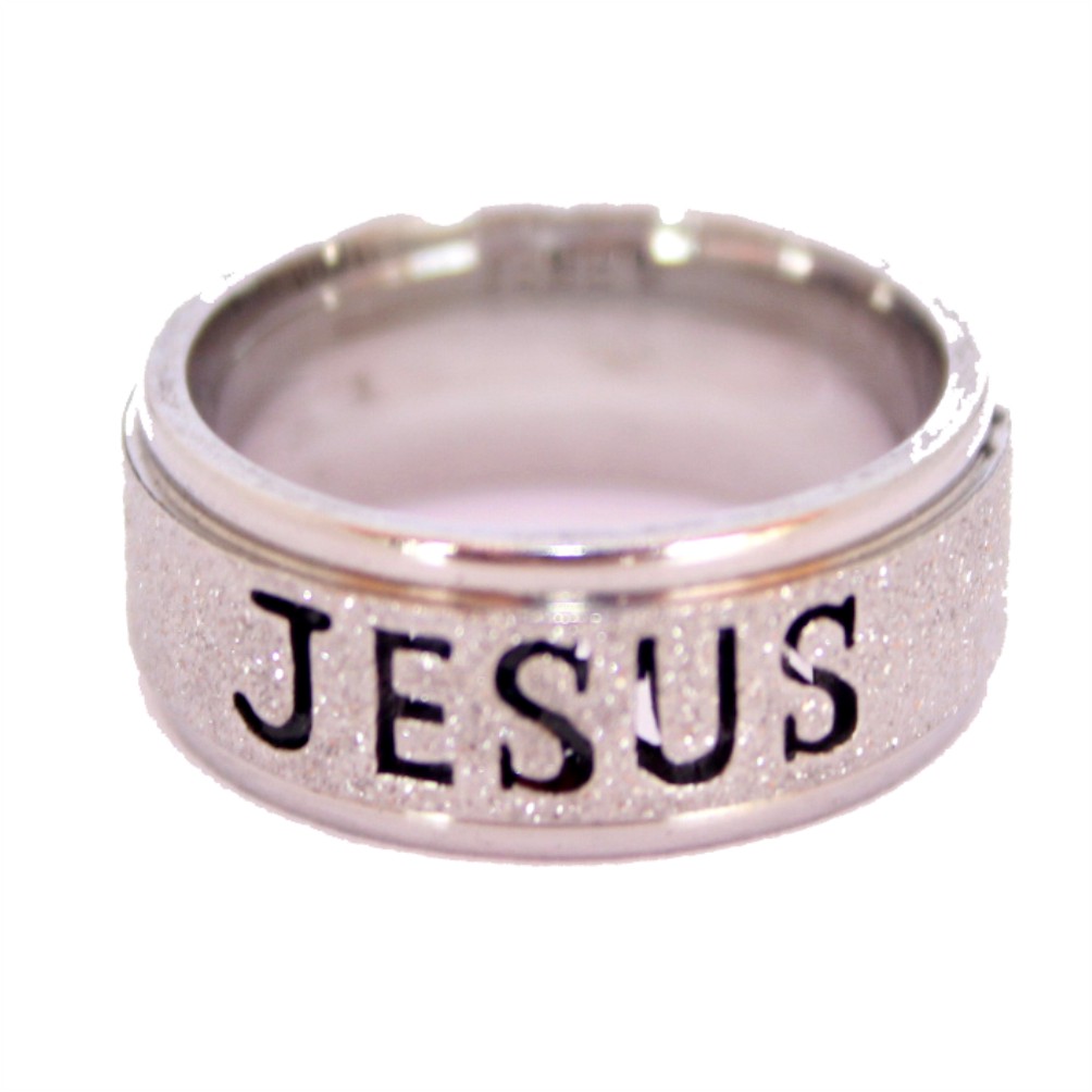 Anel JESUS Vazado Anti Alérgico Não Descasca Religioso Cristão ...
