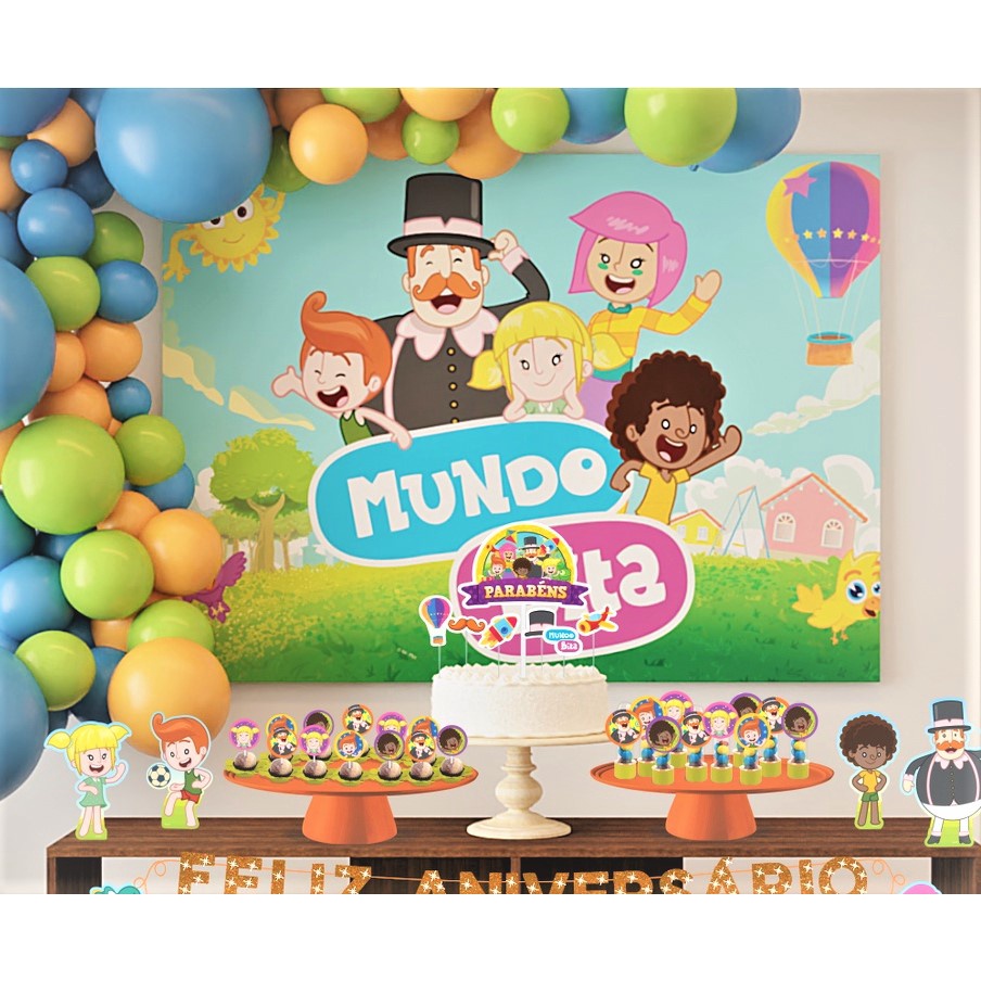 Painel Decorativo festa Mundo Bita TNT 1,40 cm | Shopee Brasil