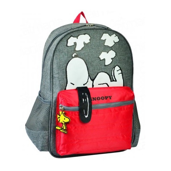 Mochila Escolar Snoopy Cinza Shopee Brasil