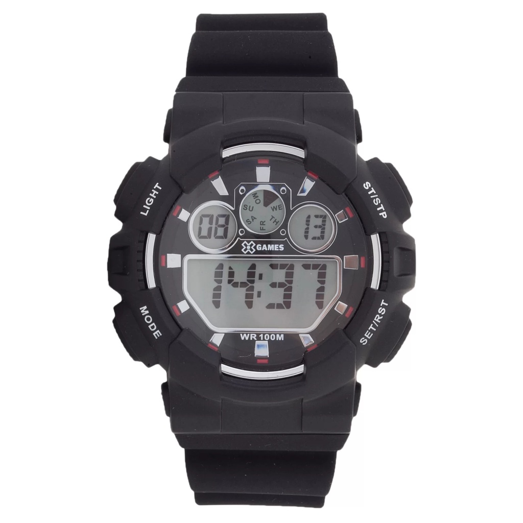 Relogio XGames original masculino digital esportivo preto pulseira borracha XMPPD345 BXPX