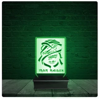 Luminária Abajur Acrílico Led - Eddie Iron Maiden 17