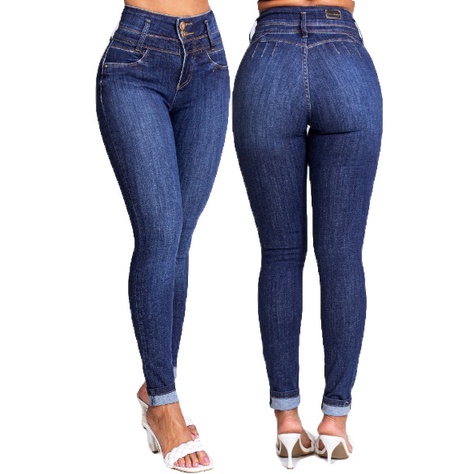 Calça jeans lápis feminina, venda quente de calças de cintura alta, cor  sólida, sexy, justa, alto-falante, jeans para mulheres - AliExpress