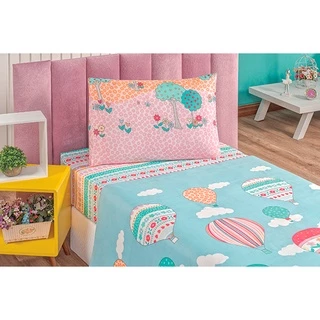 Jogo De Cama Lençol Infantil Solteiro Estampado Menina/Menino Microfibra