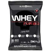 Whey Turbo Morango Refil 907G – Black Skull