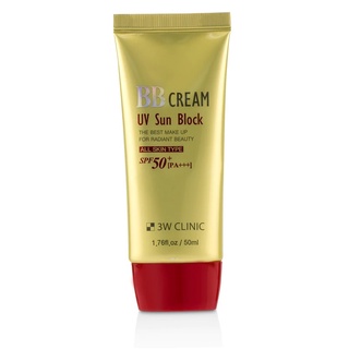 3w clinic uv sun block bb cream 50g spf50